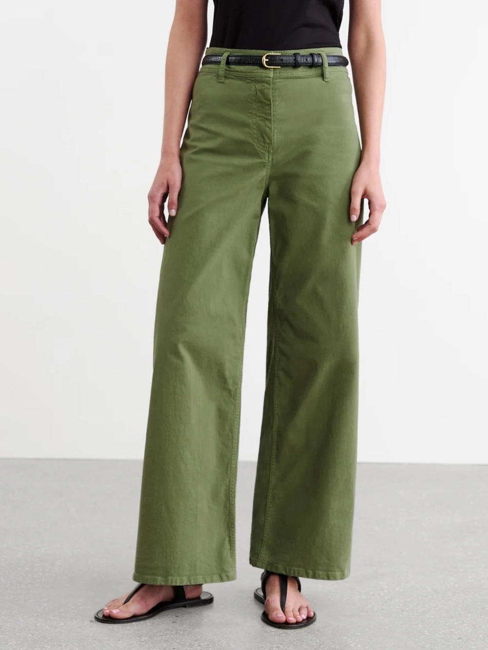 Nili Lotan Megan Pant Wide Leg Green Size 2